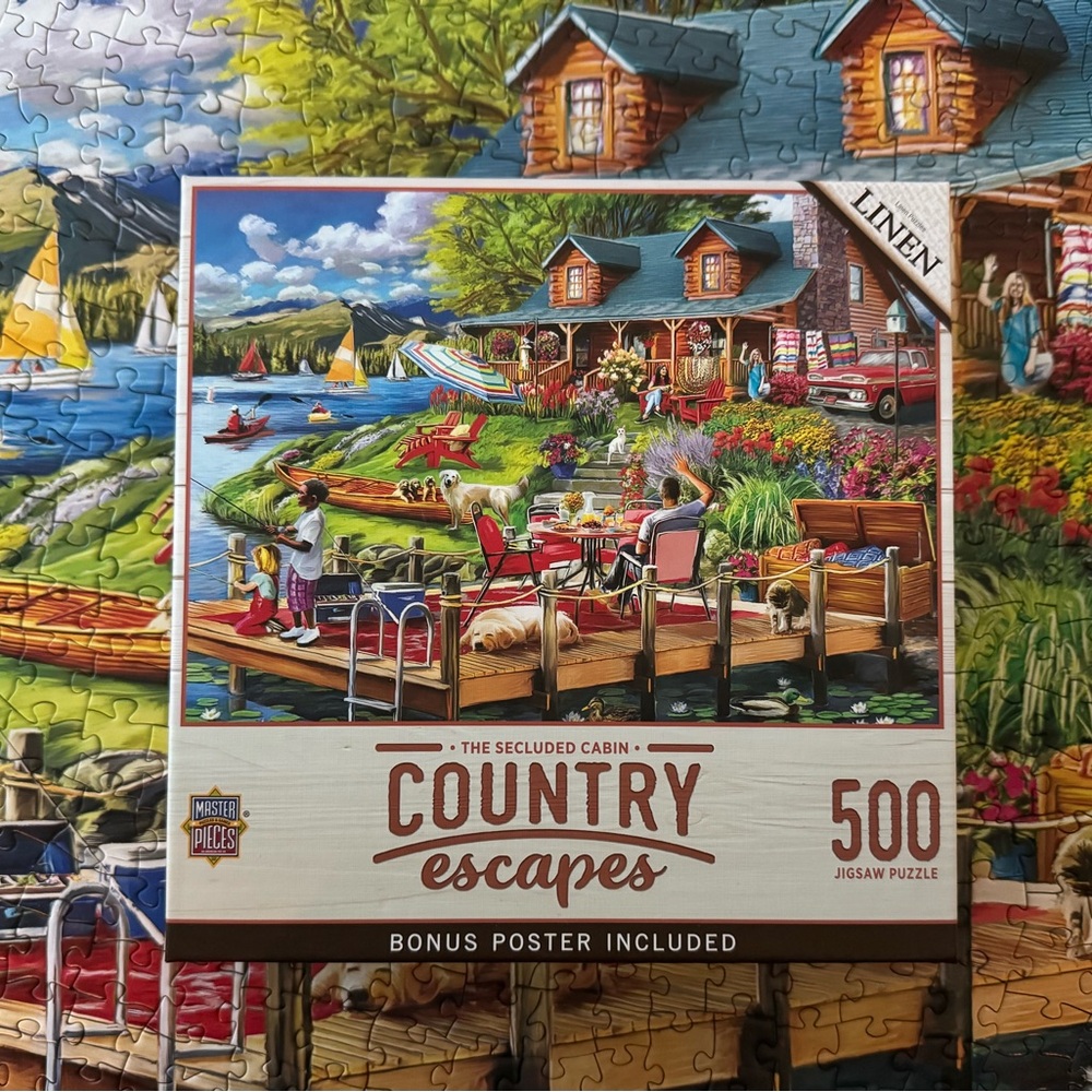 MasterPieces Country Escapes "The Secluded Cabin" 500-Piece Puzzle
